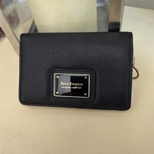 Juicy Couture Black Pebbled Leather Wallet